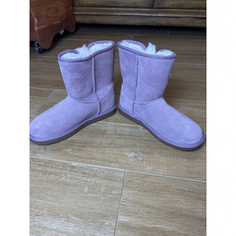 Koolaburra by UGG Victoria Purple Suede Bow Boots Girls Size‎ 4